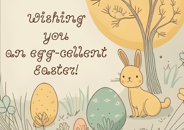Egg-cellent Easter Card Template