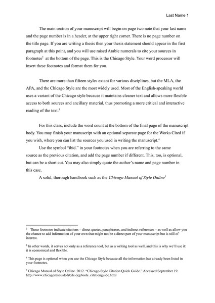 Chicago Style Google Docs Template