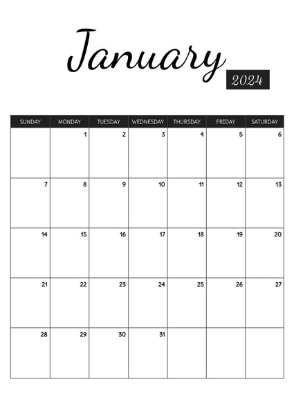 Free Monthly Calendar Google Docs Template: Editable, Minimalist & Free