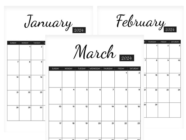 Free Monthly Calendar Google Docs Template: Editable, Minimalist & Free