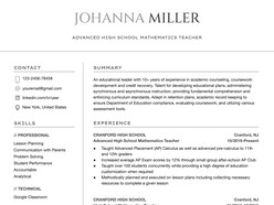 resume template google docs teacher