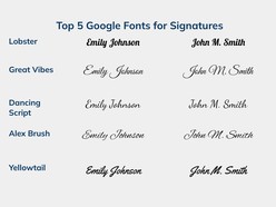 Top 5 Google Fonts for Signatures