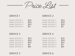 Top 3 Free Beauty Salon Price List Google Docs Templates