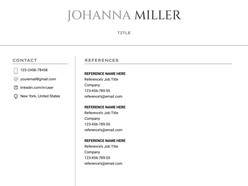 Free Resume Reference Template in Google Docs