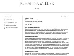 Free Cover Letter Template in Google Docs