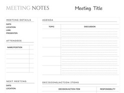 Simple & Printable Meeting Minutes Template in Google Docs