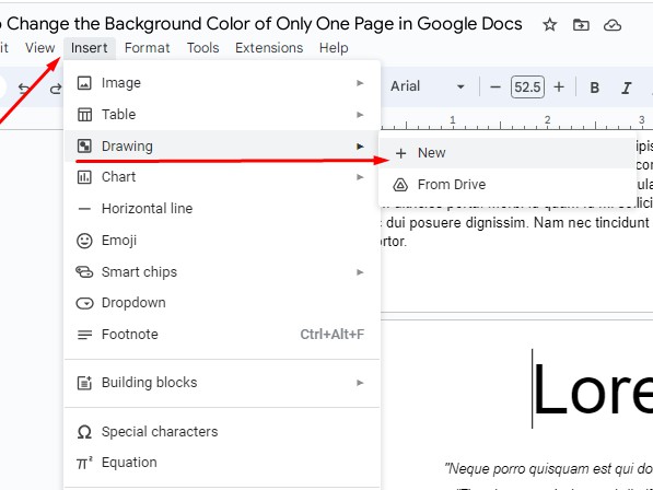 Google Docs Insert Custom Drawing Guide